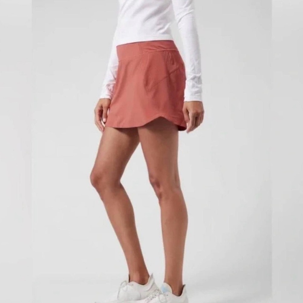 Athleta Run With It Skirt Skort Salmon Pink Size Small